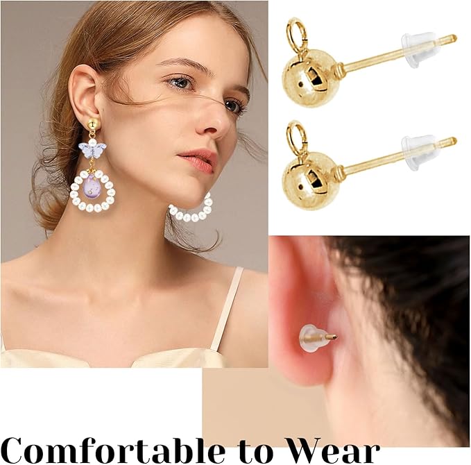 60Pcs Hypoallergenic Ball Studs - Image 5