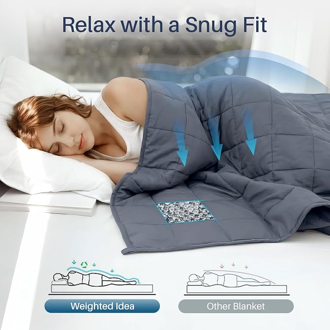 Weighted Idea Cooling Weighted Blanket Queen Size 25lbs - Image 2