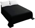 Sfoothome King Flat Sheet Black Top Sheet, Premium Hotel 1-Piece, Luxury and by Sfoothome