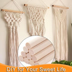 Yaliuliu 10PCS Dowel Rods Wood Dowels, 1/2 x 12 Inch Round Wooden Sticks - Image 4