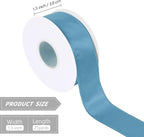 Dusty Blue 1.5 Inch 25 Yards Satin Wired Ribbon Easter Ribbons - Image 2