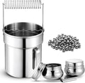 2 Pcs Paint Brush Cleaner Set Stainless Steel Double Dipper Palette Cup Paint by Skybooly