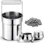 2 Pcs Paint Brush Cleaner Set Stainless Steel Double Dipper Palette Cup Paint by Skybooly