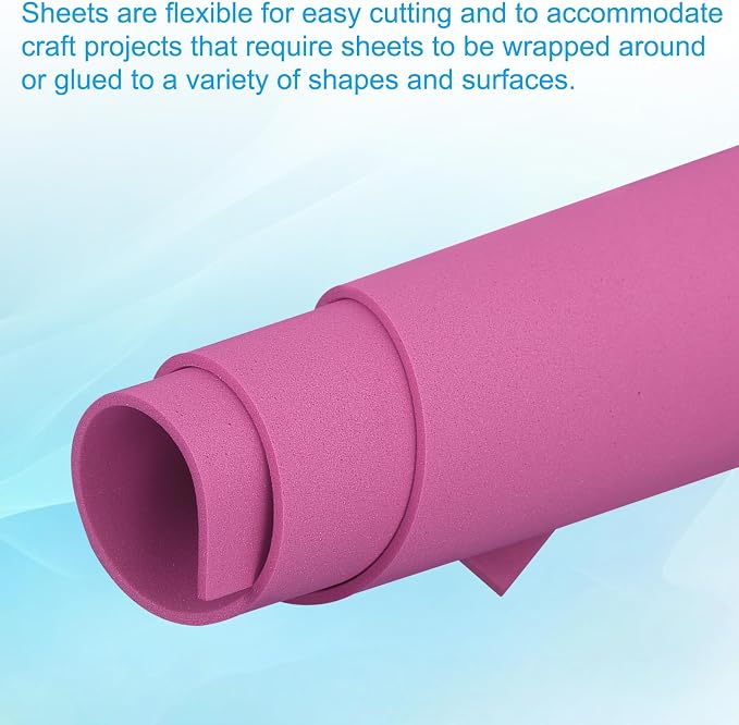 PATIKIL 20 Pack EVA Foam Sheets, Rose Red - Image 5