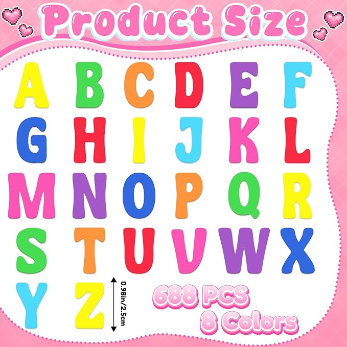 Letter Stickers, 3D Self-Adhesive Alphabet Stickers - Image 2