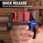 WORKPRO 6" Mini Bar Clamps for Woodworking, One-Handed Clamp/Spreader, Wood - Image 6