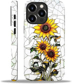 ZHEGAILIAN Case for iPhone 14 Pro Max, Sunflower Faux Stained Glass Effect by Home