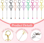30 Pcs Beadable Keychain Bars Bulk, Bead Keychains Colorful Metal, DIY - Image 3