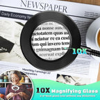 10X Magnifying Glass with Light, Clip on Mganifier with Light, 48 LED Desk - Image 2