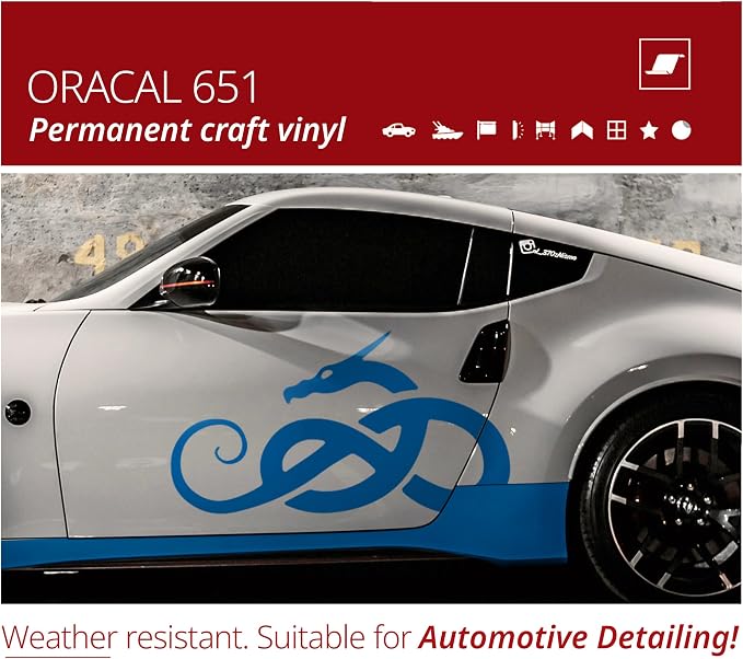 ORACAL 651 Matte Sky Blue Permanent Vinyl Tape Roll – Premium Adhesive Film - Image 2