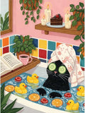 niurenmaoyi Black Cat Stamped Cross Stitch Kits by Unknown