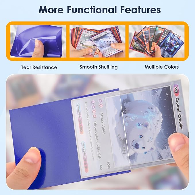 Kitoyz 500 Pcs Card Sleeves for Trading Card, Matte Card Sleeves Deck Card - Image 4