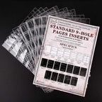 Coin Collecting Pages 5 Sheets 42 Pockets Standard 9Hole Coin Pocket Inserts - Image 5