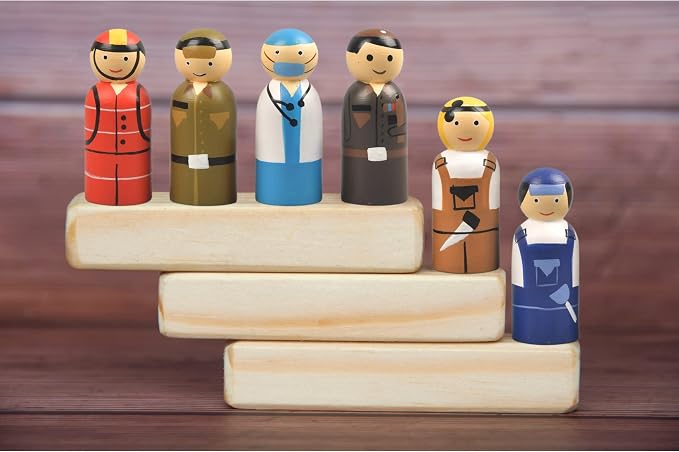 Peg Dolls Unfinished 2-3/8 inch DAD Pack of 30 Wooden Peg People - Image 6