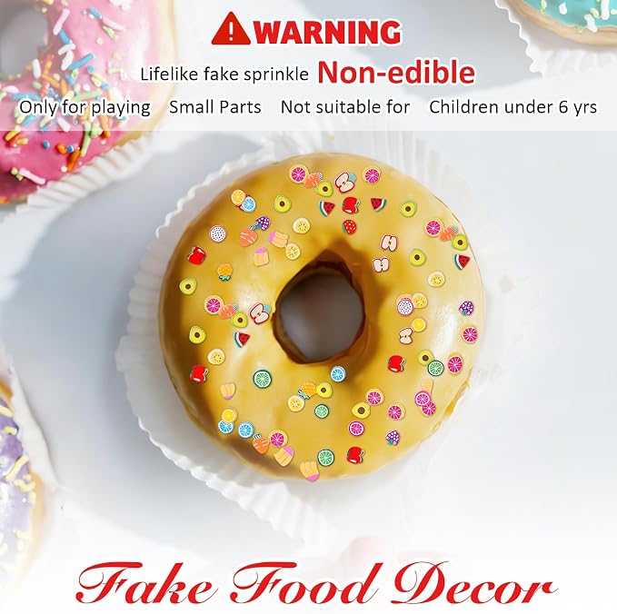 DIYASY 180g Fake Fruit Sprinkles, 6.35 oz Mini Faux Sprinkle Polymer Clay - Image 5