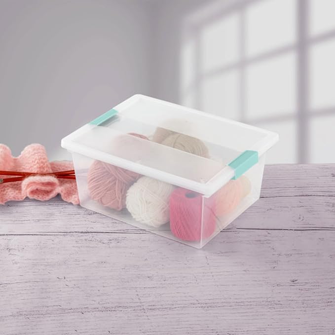Sterilite 12-Pack Clip Box, Stackable Clear Plastic Bins - Image 5