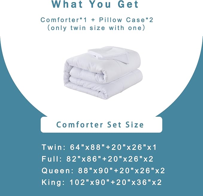 DOWNCOOL Twin Comforter Set -All Season Bedding Comforters Sets - Image 6
