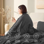 Andency California King Comforter Set Dark Grey - Image 4