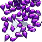 MECCANIXITY 50PCS Flat Back Acrylic Teardrop Gems 6x10mm Artificial Rhinestones - Image 4