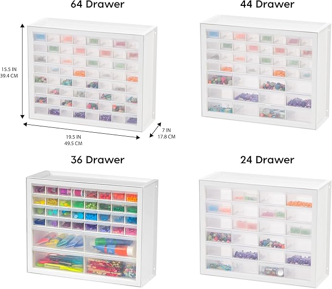 IRIS USA 64-Drawer Screw Organizer, Made in USA, Storage Chest - Image 8