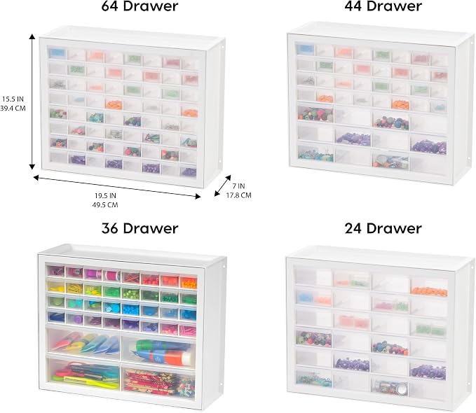IRIS USA 44-Drawer Small Parts Organizer, Made in USA, Storage Drawers - Image 4