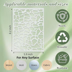 Geometric Texture Stencils for Crafts Reusable 16Pcs Stencils | DIY Art - Image 4