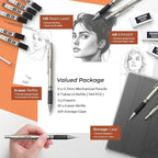 Nicpro 0.7 mm Art Mechanical Pencils Set, Artist Writing - Image 5