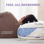 HOMELAB Adjustable Shredded Memory Foam Pillows Queen Size, Cooling Bed Pillows - Image 6
