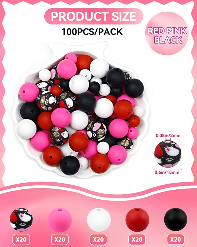 100PCS FIVEIZERO Silicone Beads - Image 2