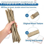 PATIKIL 25 Pcs 12inch Wood Log Sticks, 0.31-0.39inch in Diameter Natural - Image 3
