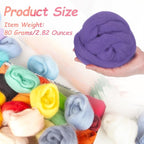 PATIKIL Wool Roving Yarn, 80G/2.82OZ Soft Felting Wool Pure Chunky Roving Yarn - Image 2