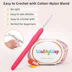 WaldyWop Crochet Kit for Beginners Adults, Wobbles Crochet Animal Kit, Complete - Image 6