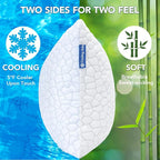 QUTOOL Cooling Pillow for Sleeping, CertiPUR-US Shredded Memory Foam Standard - Image 2