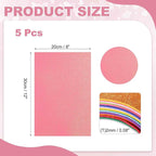 MECCANIXITY 5 Sheets Pure Red Shiny Foam Sheets, 8 Inch x 12 Inch Sparkle EVA - Image 2