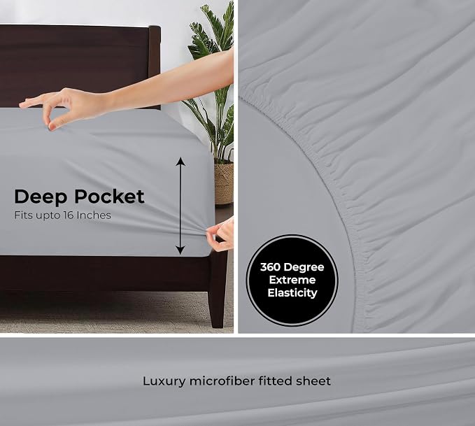 Royale Linens Fitted Sheet King - Image 3