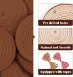 36 Pack Nature Wood Slices for Crafts, 3.1-3.5In Unfinished Natural Wood - Image 4