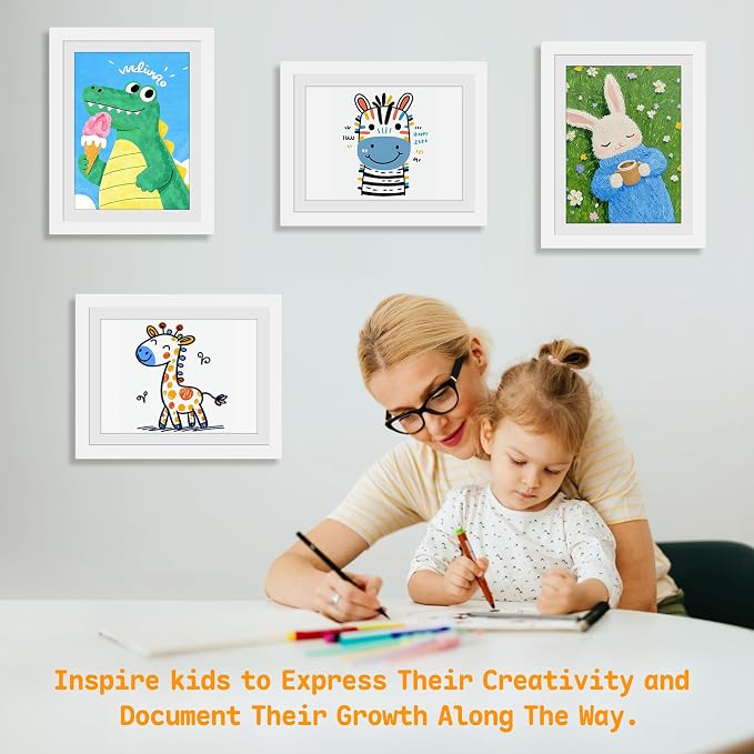 8 Pack Kids Artwork Frames Changeable 8.5 x 11 Inch Children Art Projects - Image 6