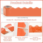 6 Rolls 196.8 Ft Fall Bulletin Board Borders - Image 4