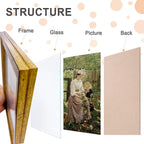 11x17 Picture Frame with Real Glass set of 2-Vintage Frames - Image 3