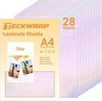 TECKWRAP Holographic Laminate Sheets Waterproof Laminating Sheets by TECKWRAP