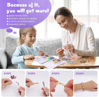 JQEEYGV Friendship Bracelet Kit, 2 Boxs 7300Pcs Clay Beads - Image 9