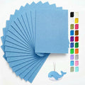 Blue Felt Fabric Sheets Stiff 20 Pcs 8" X 12", 1mm Thick Assorted Color Sewing by FANOMMI