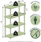 Furinno Turn-N-Tube 4-Tier Multipurpose Shelf Display Rack, Round Tubes - Image 3
