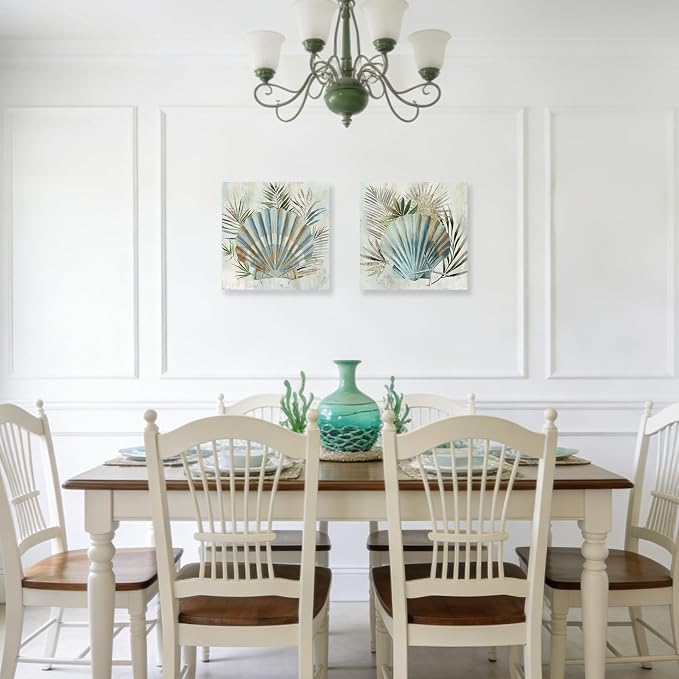 JAPO ART Turquoise Shell Pictures Modern Seashell - Image 5