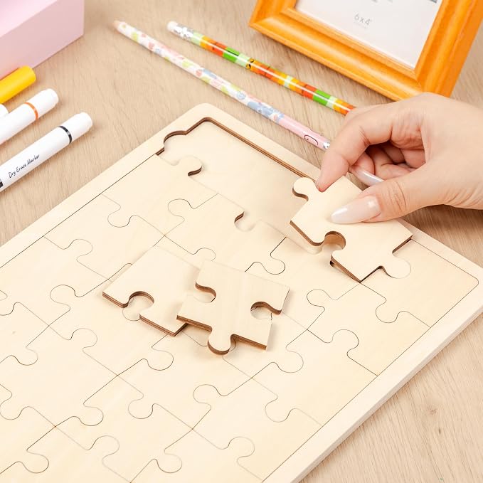 Mr. Pen- Blank Wooden Puzzle, 100 Pieces, 14.2" x 10.6" | Wooden Blank Puzzles - Image 6