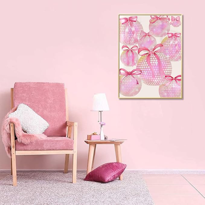 Pink Diamond Art Kits for Adults, 5D DIY Coquette Diamond Painting Kits for - Image 3