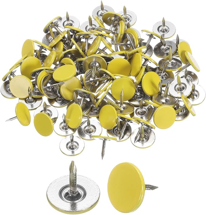 uxcell 150Pcs Upholstery Tacks, 11mmx10mm Flat Head Thumb Tack Decorative by uxcell