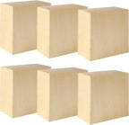 6 Pack Basswood Blocks for Crafting, Home DIY by KEJJNYER
