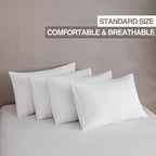 MINIPANDA White Pillow Cases Standard Size Set of 4 - Image 2