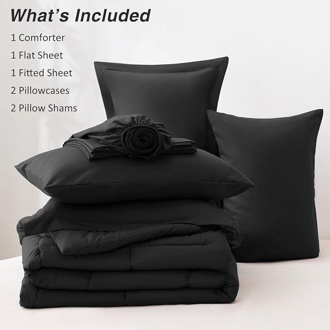 Love's cabin California King Comforter Set Ash Black, 7 Pieces California King - Image 8